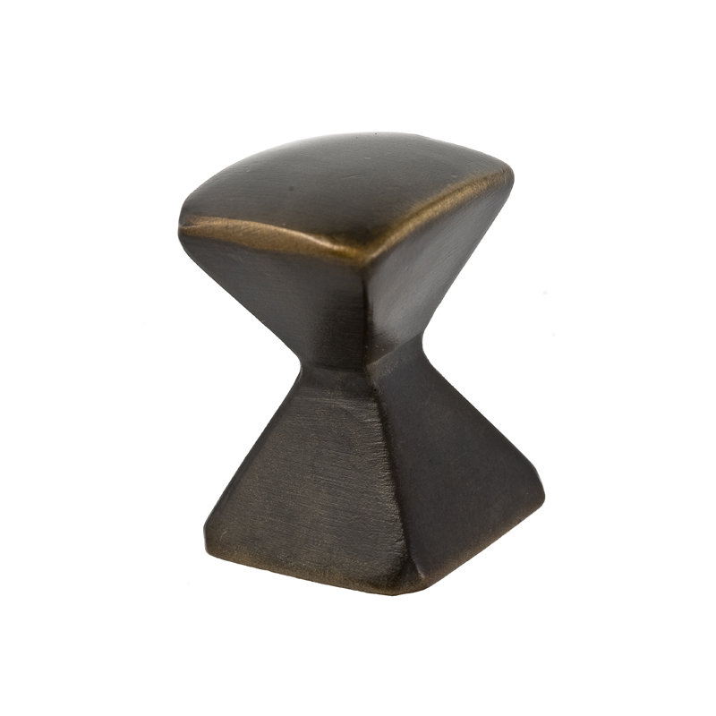 Forged 2 Square Knob, 0.625" H x 0.625" W x 1" D, Oil Rubbed Bronze