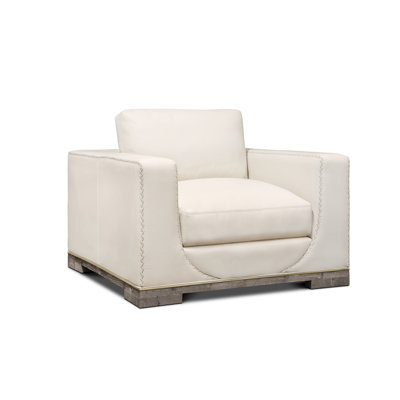 Fauteuil en cuir véritable et demi Cassidy