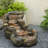 Arani Handcrafted Outdoor Weather Resistant Rock Fountain with Lights