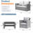 4-Piece All Weather Wicker Patio Conversation Set With Gray Cushions And Glass Table
