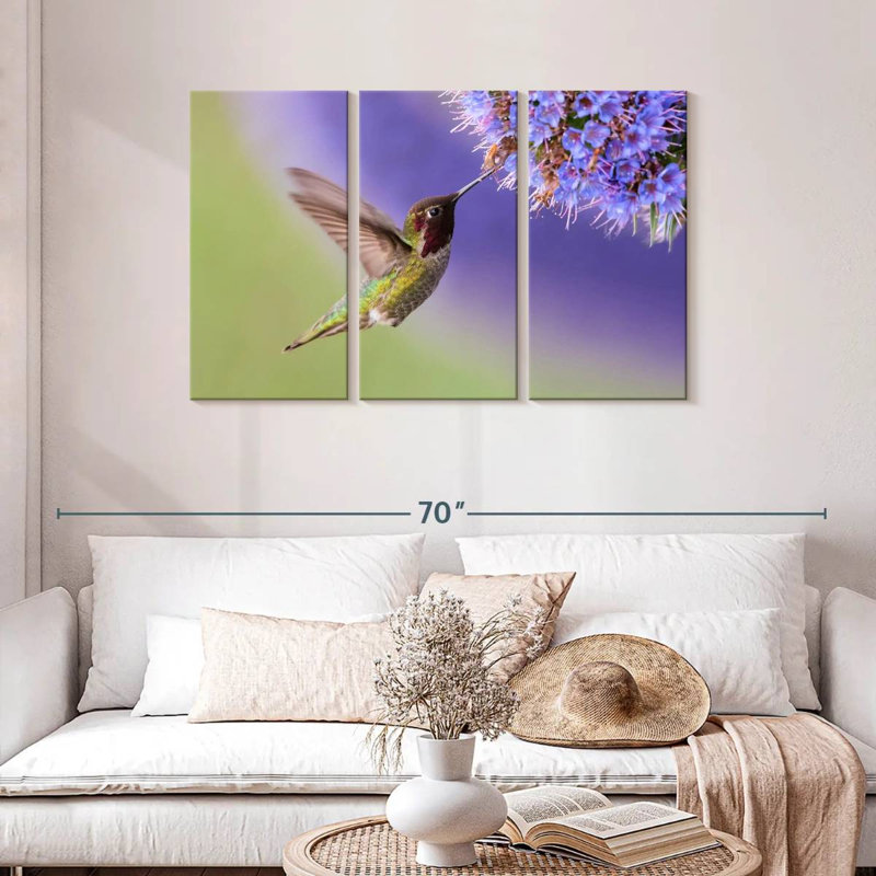 Nectar Sipping Hummingbird, 28" H x 45" W