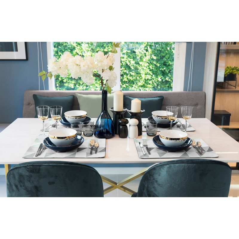 Gareth Dining Linen Set, Light green/Grey