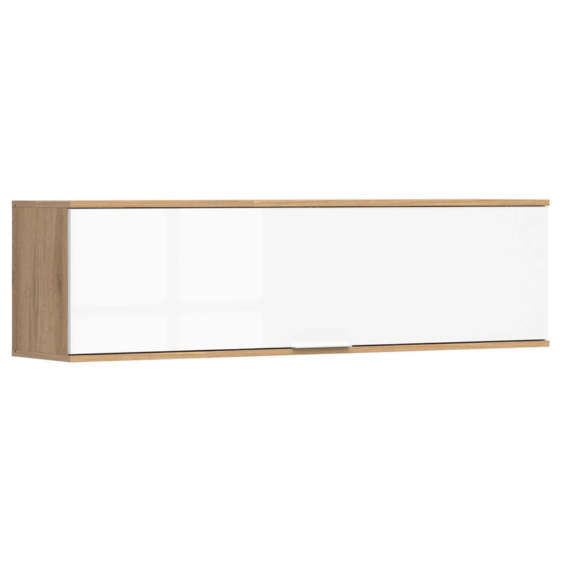 Tashanae Floating Shelf, Oak Wotan/White