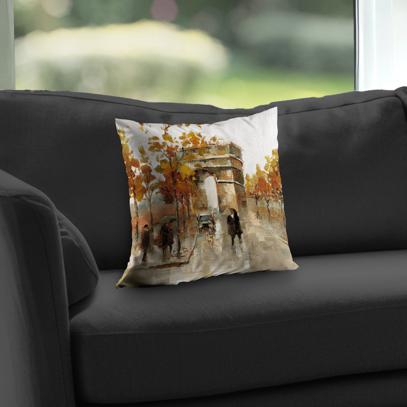 Arc de Triomphe in Autumn Throw | Contemporary Home Decor