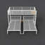 Triple lit superposé pour enfants, 3 lits superposés pour 3 personnes, lits superposés en métal triple, se sépare en 3 lits simples, structure à bruit réduit, blanc