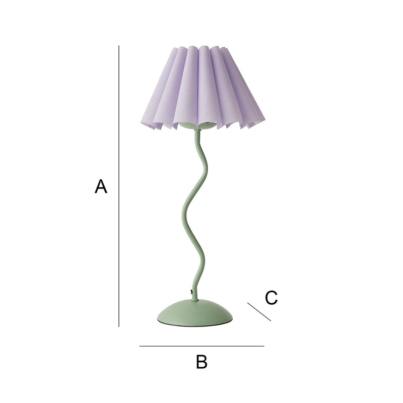 Clapp Metal Table Lamp, Purple, Green