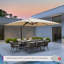 Parasol rectangulaire en porte-à-faux 10 pi x 13 pi Natoyia, sans base, beige-949253226