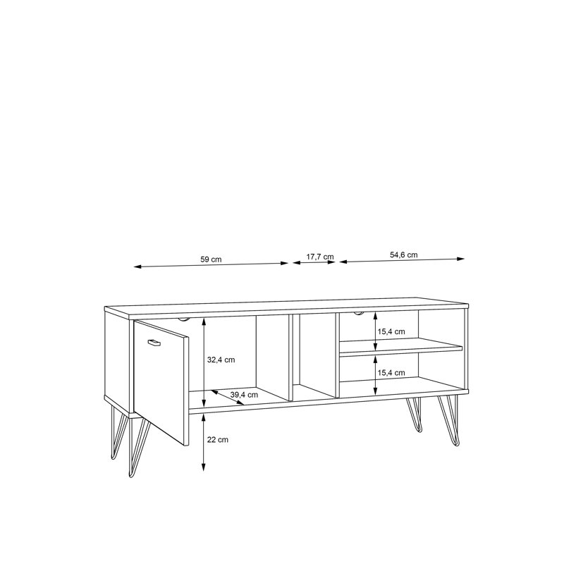 Hindsville Unfinished TV Furniture for TVs up to 60"