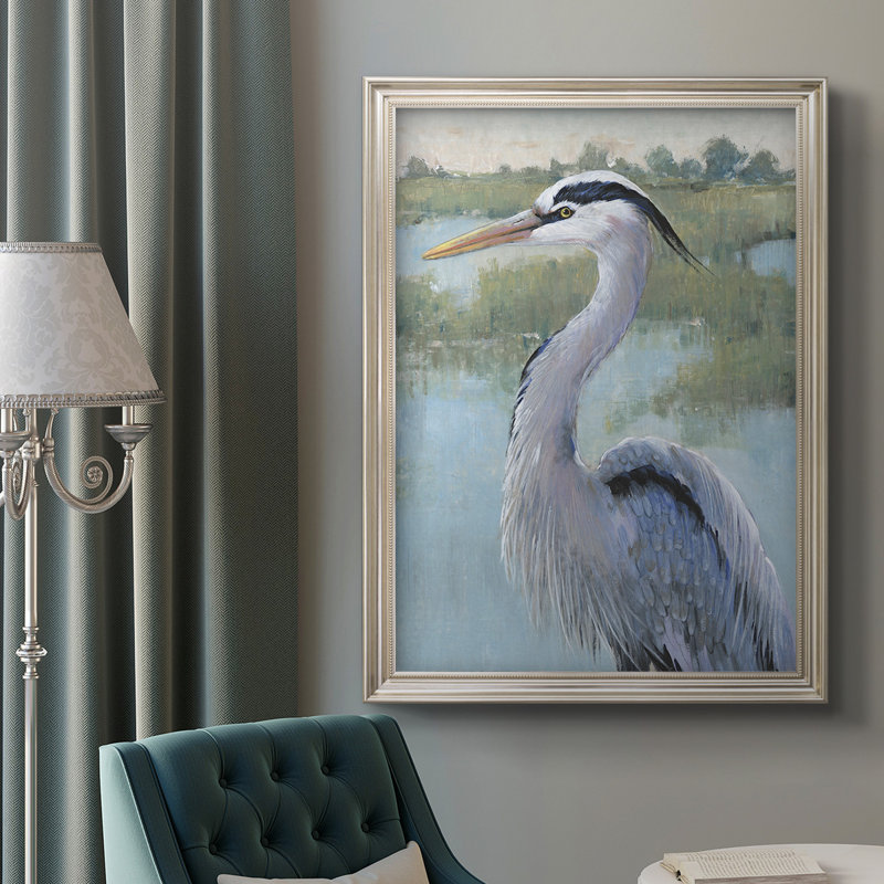 Blue Heron Portrait I - Blue Heron Portrait I - reproduction d'art sur toile, L 29 po x H 41 po