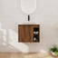 Meuble-lavabo mural 24 po avec lavabo en céramique, armoire de salle de bain flottante moderne avec tablette ouverte et porte simple, conception peu encombrante pour salle de bain-827477533-827477532