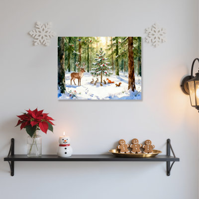 «Winter Forest Scene», art mural