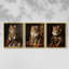 Ensemble de 3 reproductions de giclées encadrées, série royale L III - prêt à être accroché-107267759-107267761