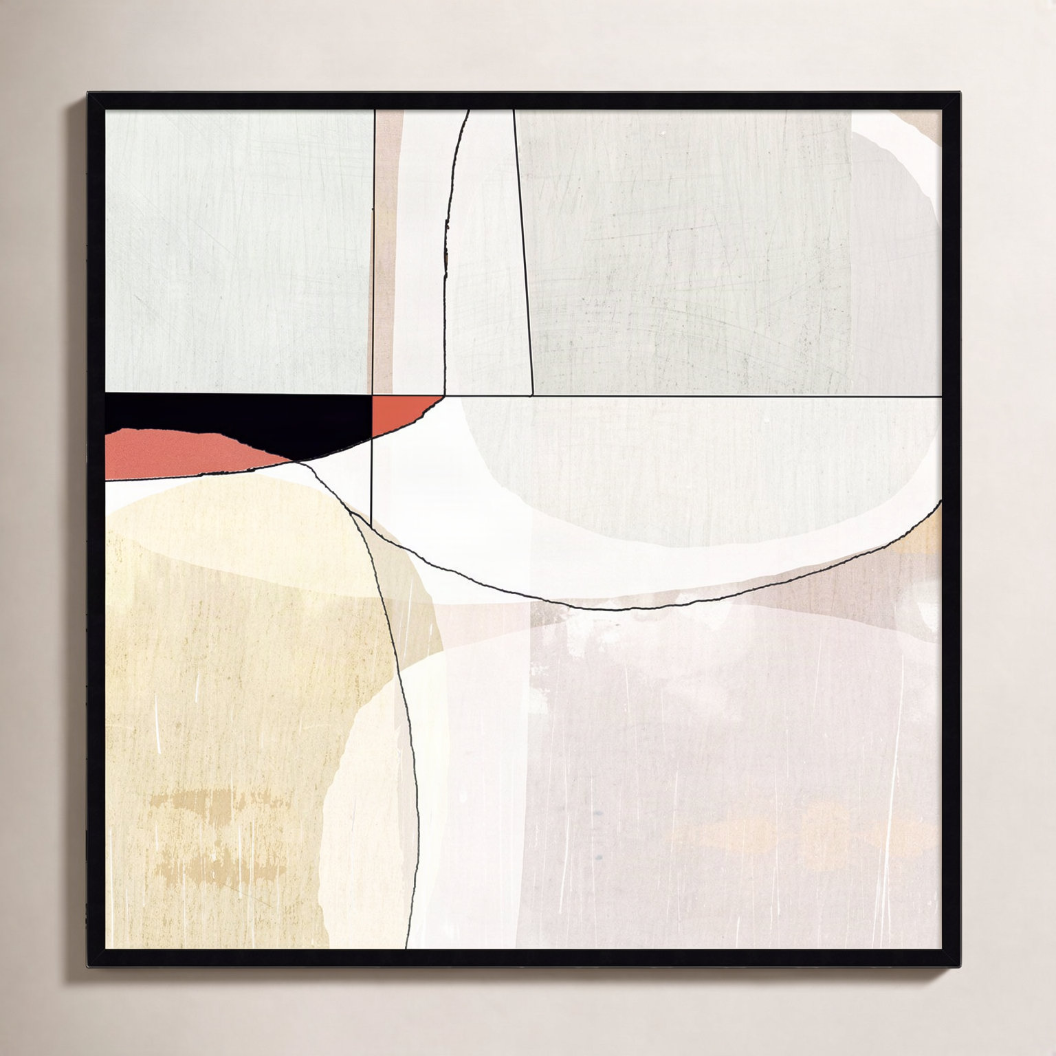 Flagler "Beholder III" Print by Sisa Jasper, 41" H x 41" W, Black