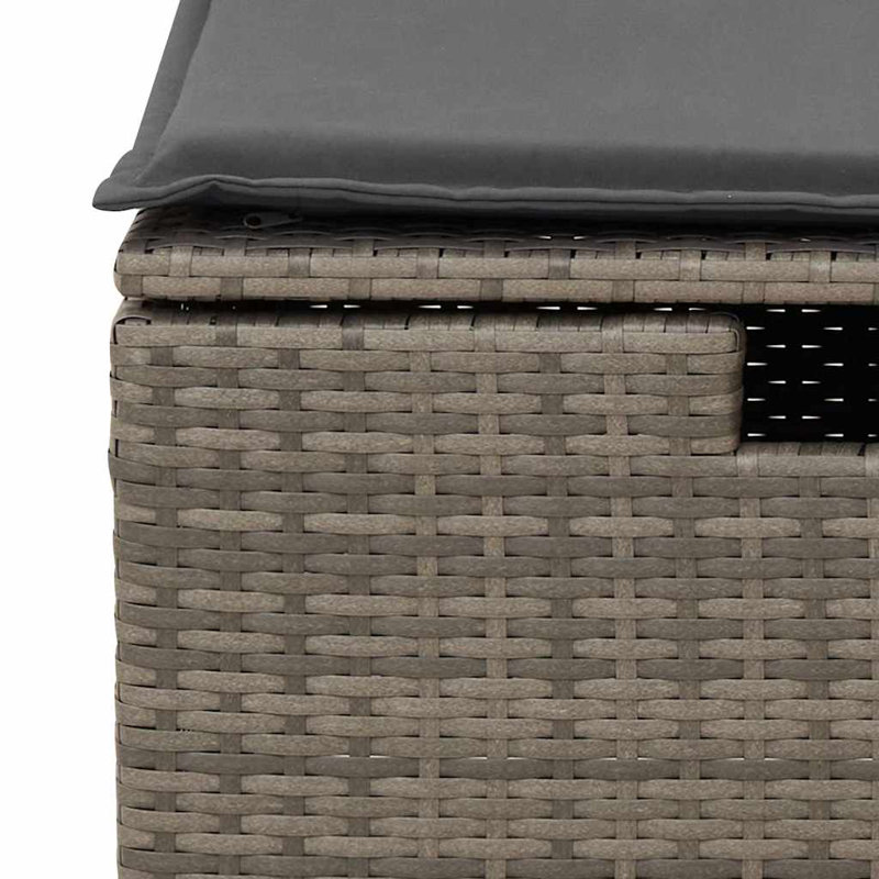  Ensemble de canapé de jardin gris, gris foncé