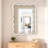 Rectangle Solid Wood Wavy Mirror-632639929