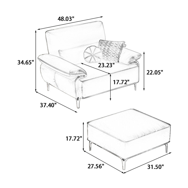 Chaise avec accoudoirs avec repose-pieds noir en cuir véritable avec repose-pieds