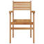 Chaise vidaXL 8 pièces en bois de teck massif brun 56 x 55 x 90,5 cm-80609101