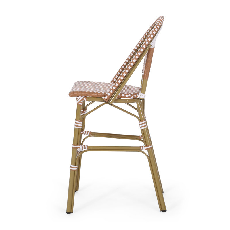 Tabouret de bar 29,5 po Battista, Rouille / Blanc