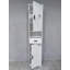 Grande armoire de rangement pour salle de bain avec 2 portes de grange et 1 tiroir-1266317976