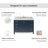 Cambridge 49'' Solid Wood Single Bathroom Vanity in Midnight Blue, with 1.5'' Carrara Marble Top, Center, Rectangle Sink-990869735-1055455055