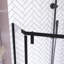 Porte de douche de coin semi-sans cadre avec porte-serviettes et verre trempé transparent l 36 po x P 36 po x H 72 po-116500250
