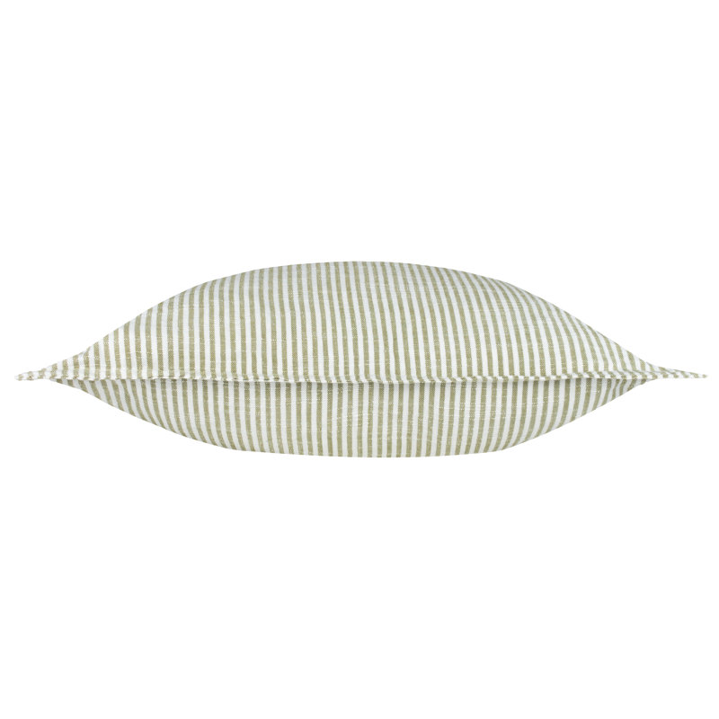 Truro Stripe Striped Square Cushion Cover, Green