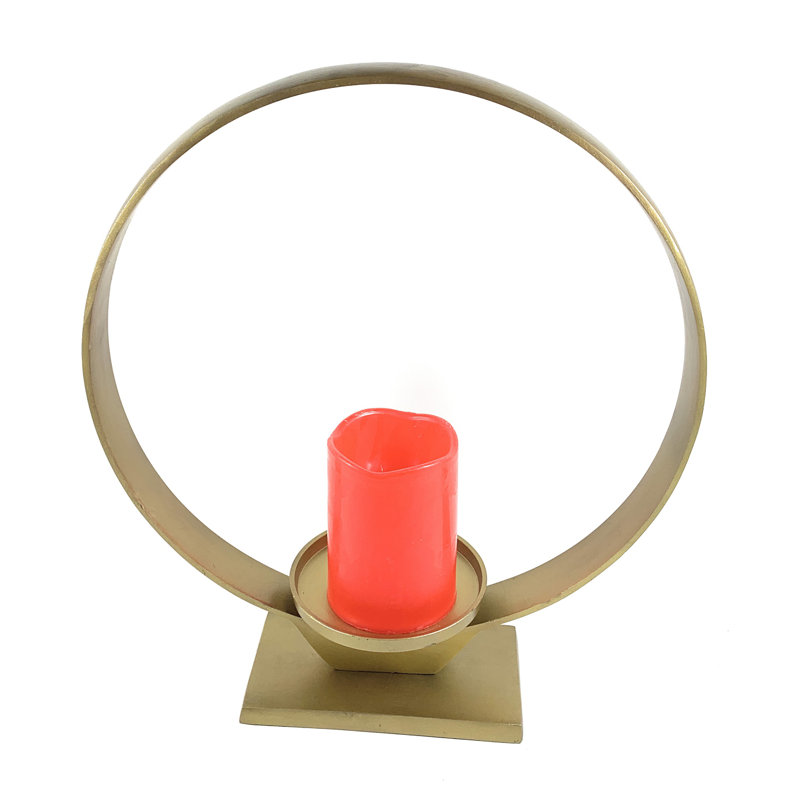 14.5'' H Metal Tabletop Dish, Brass