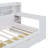 Wooden  Multi-Functional Daybed With Storage Shelves, 2 Storage Drawers And  Study Desk-485224634-485224635