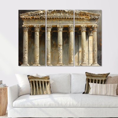 Beige Roman Architectural Gem Monument Photo - Monuments Wall Decor Set
