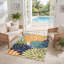 Tapis intérieur/extérieur Alsaedi floral vert/bleu/orange-1273102248