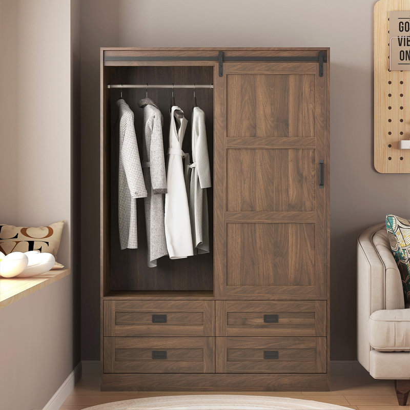 Armoire de rangement haute avec garde-robe de chambre à coucher