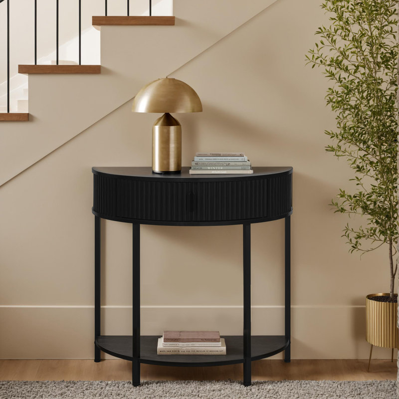 Console demi-lune avec rangement