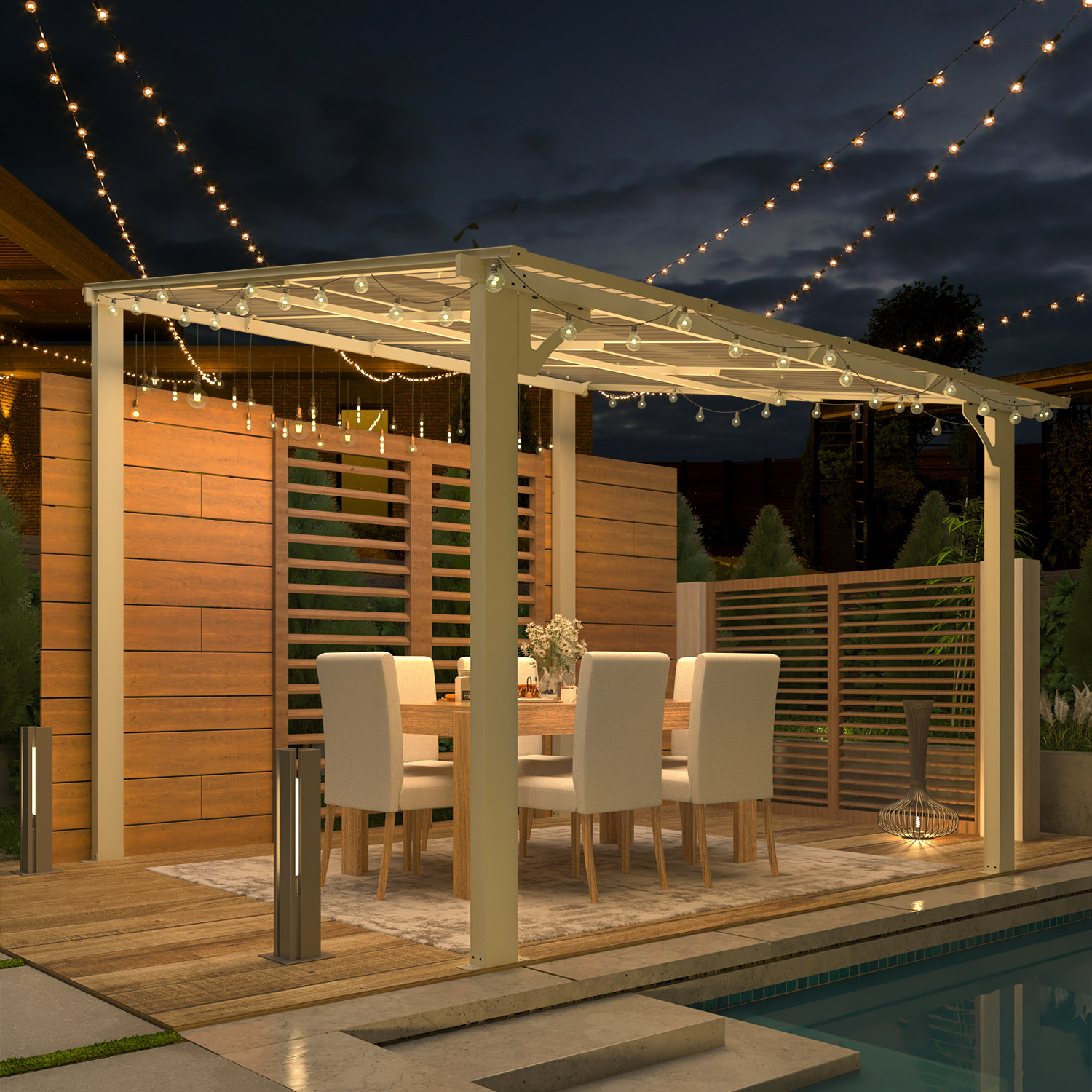 AECOJOY Aluminum Pergola with Canopy & Reviews | Wayfair