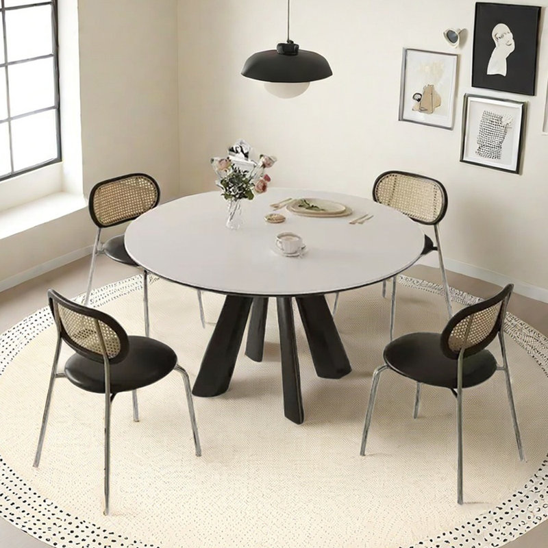 Ensembles de table ronde simple de style français, H 29,53 po x L 53,15 po x l 53,15 po