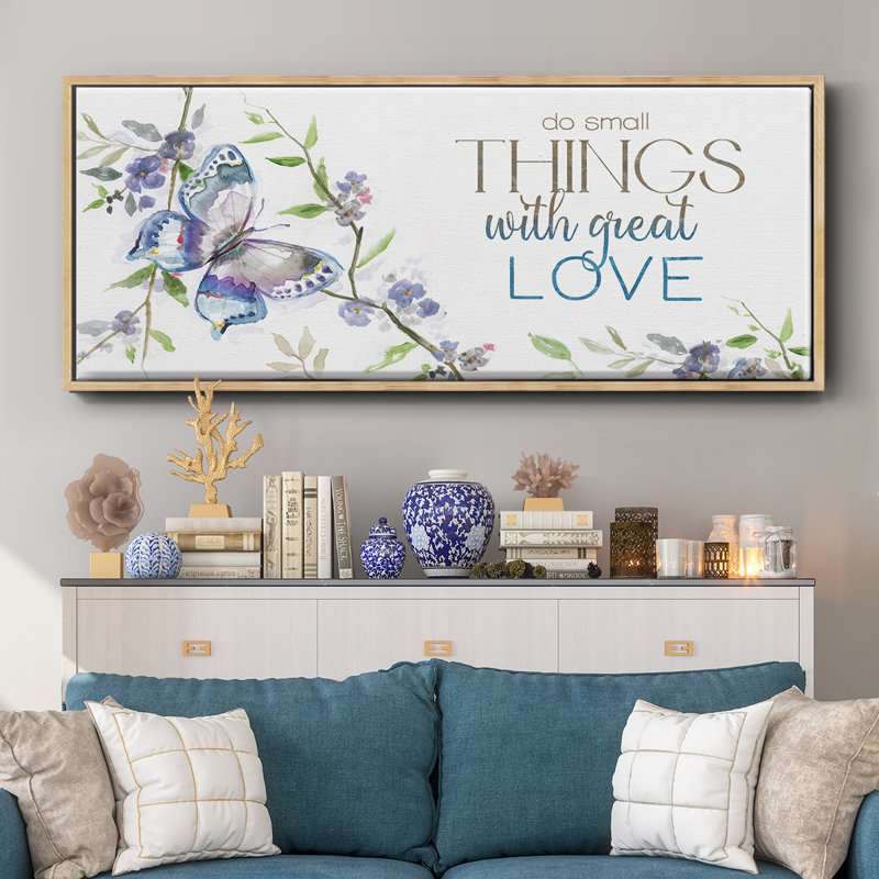 Petites choses, grand amour - toile encadrée, H 20 po x l 50 po