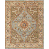 Hand Woven Cotton and Wool Oriental Area Rug