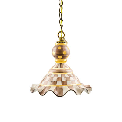 Lampe suspendue cannelée en céramique Mocha