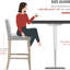 2 tabourets de bar de cuisine beige recouverts de pieds et de repose-pieds en bois massif pour 2 bureaux fonctionnels