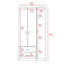 Armoire 2 portes 3 tiroirs Rowaton-1956139887