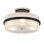 Mazant 3 Light Semi Flush In Black And Chrome