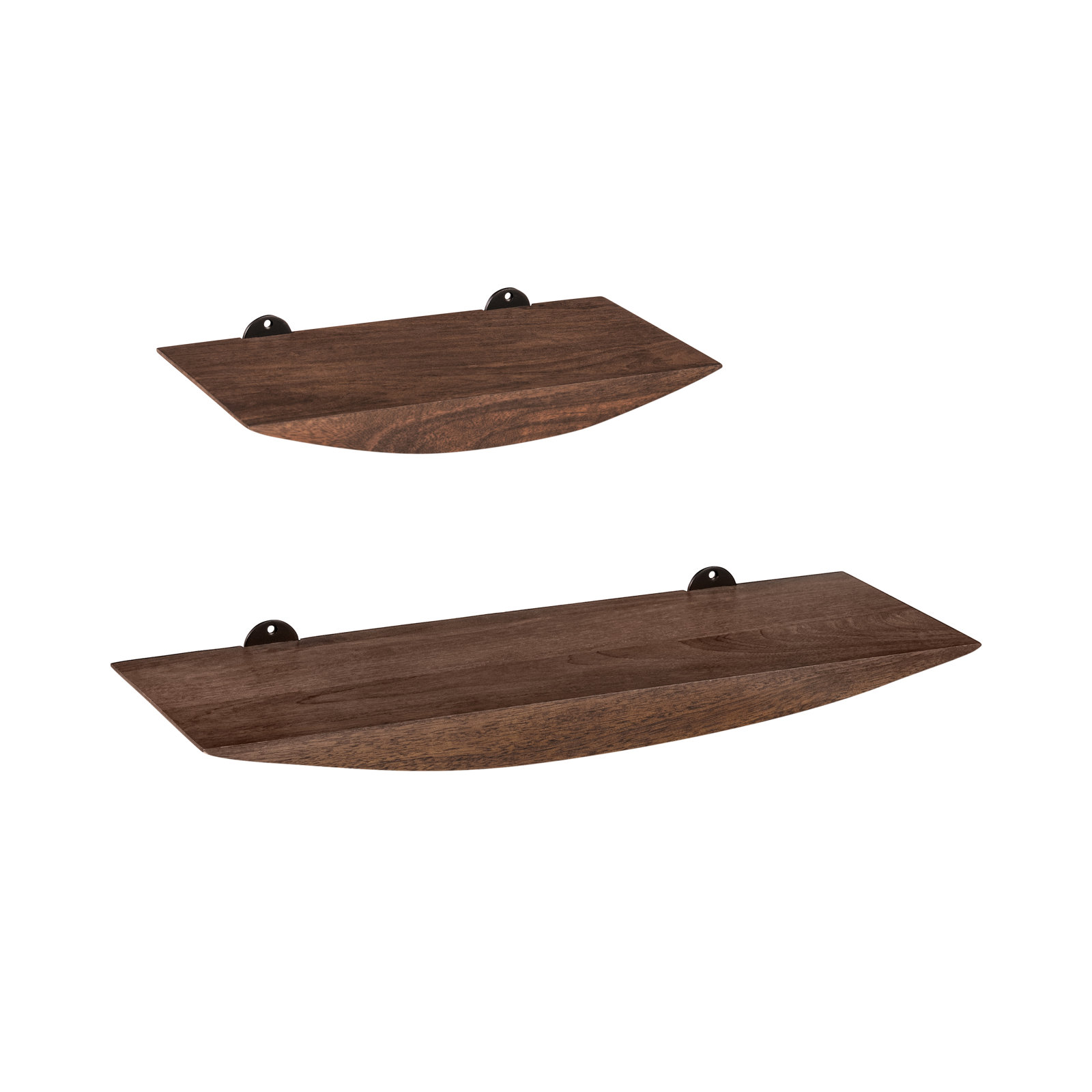 Oiva Set Of 2 Wall Mounted Shelves, Espresso