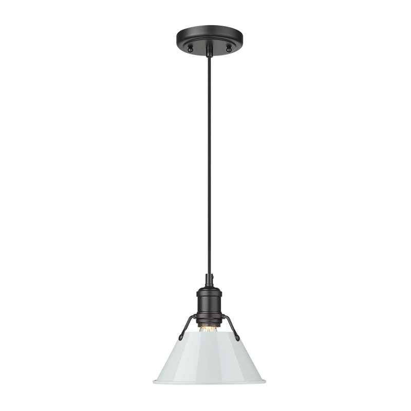 Weatherford 1 - Light Pendant, Matte Black, Dusky Blue, 129" H x 7.5" W x 7.5" D