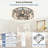  26" Walnut Caged Flush Mount Ceiling Fan with Light, Remote , Reversible 6 Speed Quiet DC Motor, Farmhouse Rustic Fandelier-640122099-639788401