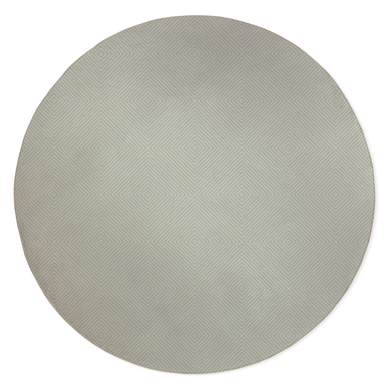 Eye Chev Non-Slip Outdoor Rug, Round 5'