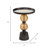 Modern Mirrored Top Side Table with Metal Base Contemporary Orb Accent Table-336233578-342056152