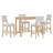 5-Piece Counter Height Dining Table With 4 Chairs