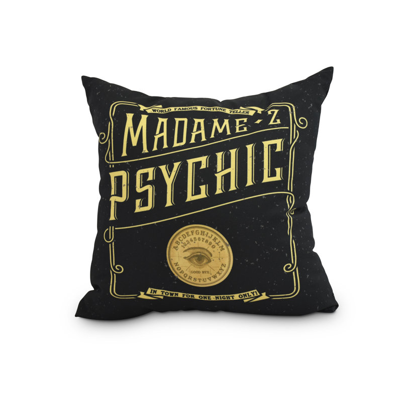 Witches Brew Reversible Throw Pillow, 18" x 18", Gold/Black