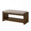Banc d'appoint 40 po avec étagère à chaussures inférieure, banc de siège rembourré, lin-676360942-671112480