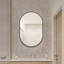 Miroir de salle de bain 36 po x 24 po HD, fixé au mur avec cadre noir moderne, suspendu verticalement ou horizontalement, idéal pour les salles de bain et les chambres à coucher