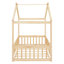 Lit simple avec clôture - Bois naturel et jeu pour un sommeil stable-130040715-130040713